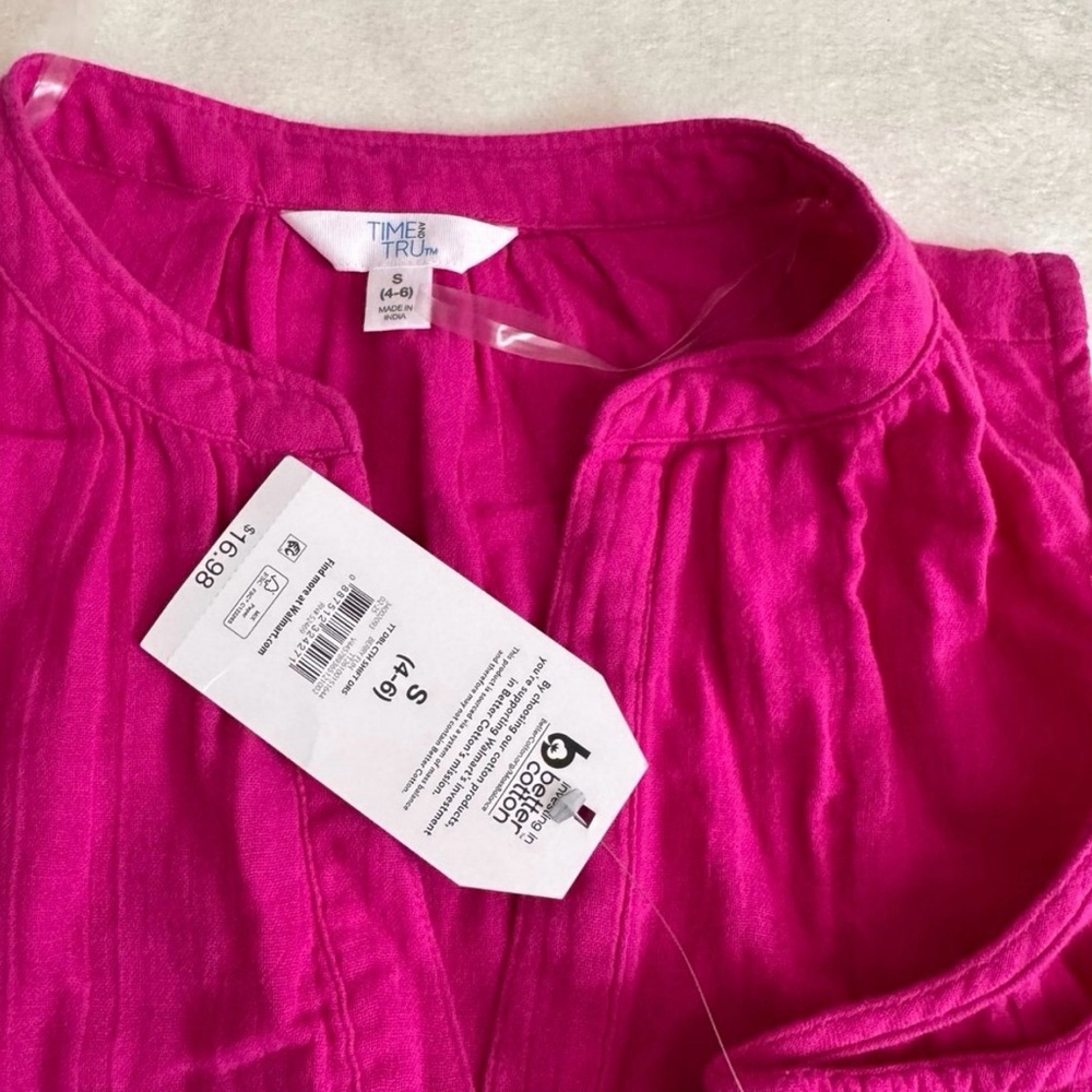 Time and Tru Women's Cotton Double Cloth Shift Dress - Picture 5 of 6